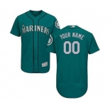 Men's Seattle Mariners Customized Alternate Green Flex Base Custom Baseball Baseball Jersey