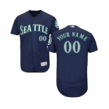 Men's Seattle Mariners Customized Alternate Navy Flex Base Custom Baseball Baseball Jersey