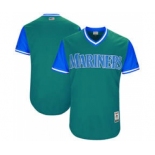 Men's Seattle Mariners Customized Aqua 2017 Little League World Series Players Weekend Jersey