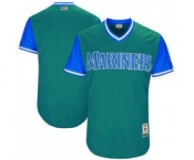 Men's Seattle Mariners Customized Aqua 2017 Little League World Series Players Weekend Jersey