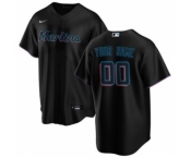 Men's Miami Marlins Alternate 2020 Baseball Custom Cool Base Jersey - Black