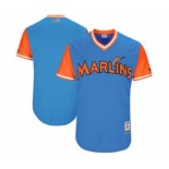 Men's Miami Marlins Customized Royal 2017 Little League World Series Players Weekend Jersey