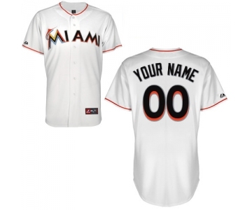 Miami Marlins Personalized custom white Jersey