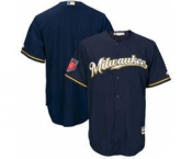 Men's Milwaukee Brewers Customized Majestic Navy 2018 Spring Training Cool Base Team Jersey