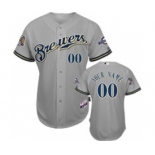 Milwaukee Brewers Customized grey Jerseys