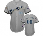 Milwaukee Brewers Customized grey Jerseys