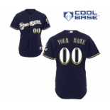 Milwaukee Brewers Personalized Custom blue Baseball Jersey