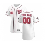 Men's Washington Nationals 2020 Home Custom Flexbase Patch Jersey - White