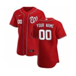 Men's Washington Nationals Custom Red Alternate 2020 Authentic Player Baseball Jersey