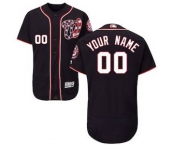 Men's Washington Nationals Customized Alternate Navy Flex Base Custom Baseball Baseball Jersey