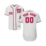 Men's Washington Nationals Customized Home White Flex Base Custom Baseball Baseball Jersey