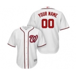 Men's Washington Nationals Customized White Cool Base Custom Baseball Baseball Jersey