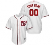 Men's Washington Nationals Customized White Cool Base Custom Baseball Baseball Jersey