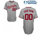 Washington Nationals Personalized Custom grey Baseball Jersey