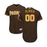 Men's San Diego Padres Customized Brown Alternate Flex Base Custom Baseball Baseball Jersey