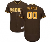 Men's San Diego Padres Customized Brown Alternate Flex Base Custom Baseball Baseball Jersey