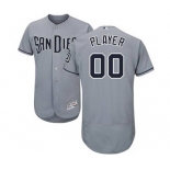 Men's San Diego Padres Customized Gray Road Flex Base Custom Baseball Baseball Jersey