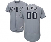 Men's San Diego Padres Customized Gray Road Flex Base Custom Baseball Baseball Jersey