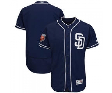 Men's San Diego Padres Customized Majestic Navy 2018 Spring Training Flex Base Team Jersey