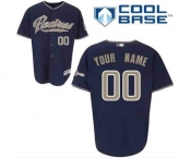 Men's San Diego Padres Customized Navy Blue Cool Base Custom Baseball Baseball Jersey