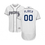 Men's San Diego Padres Customized White Home Flex Base Custom Baseball Baseball Jersey