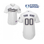 Padres Customized Authentic White Cool Base MLB Jersey