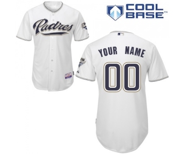 Padres Customized Authentic White Cool Base MLB Jersey