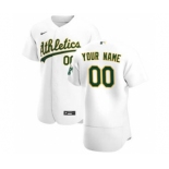 Men's Oakland Athletics Custom White Home 2020 Authentic Player Baseball Jersey