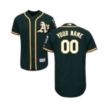 Men's Oakland Athletics Customized Alternate Green Flex Base Custom Baseball Baseball Jersey