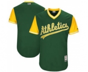 Men's Oakland Athletics Customized Green 2017 Little League World Series Players Weekend Jersey