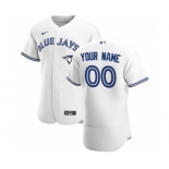 Men's Toronto Blue Jays Custom White Home 2020 Authentic Player Baseball Jersey