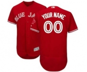 Men's Toronto Blue Jays Customized Scarlet 2017 Flex Base Custom Baseball Baseball Jersey