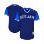 Men's Toronto Blue Jays customized Navy 2017 Little League World Series Players Weekend Jersey