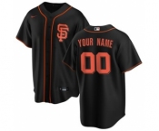 Men's San Francisco Giants Alternate 2020 Baseball Custom Cool Base Jersey - Black