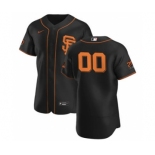 Men's San Francisco Giants Custom Black Alternate 2020 Authentic 20 at 24 Patch Player Baseball Jersey