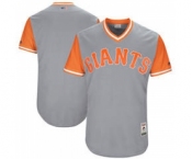 Men's San Francisco Giants Customized Gray 2017 Little League World Series Players Weekend Jersey