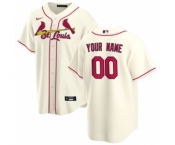 Men's St. Louis Cardinals Alternate 2020 Baseball Custom Cool Base Jersey - Cream