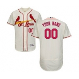 Men's St. Louis Cardinals Customized Alternate Ivory Flex Base Custom Baseball Baseball Jersey