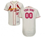 Men's St. Louis Cardinals Customized Alternate Ivory Flex Base Custom Baseball Baseball Jersey