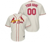 Men's St. Louis Cardinals Customized Cream Alternate Cool Base Custom Baseball Baseball Jersey