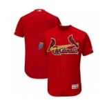 Men's St. Louis Cardinals Customized Majestic Scarlet 2018 Spring Training Flex Base Team Jersey