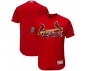 Men's St. Louis Cardinals Customized Majestic Scarlet 2018 Spring Training Flex Base Team Jersey