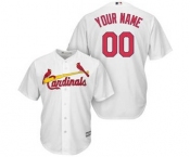 Men's St. Louis Cardinals Customized White Cool Base Custom Baseball Baseball Jersey