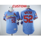 Men's St.Louis Cardinals Custom Light Blue Cooperstown Collection Flexbase Stitched MLB Jersey