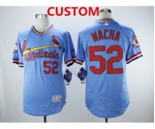 Men's St.Louis Cardinals Custom Light Blue Cooperstown Collection Flexbase Stitched MLB Jersey