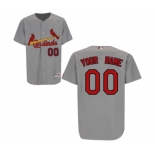 St. Louis Cardinals Personalized Custom grey Baseball Jersey