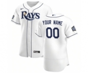 Men's Tampa Bay Rays Custom White Home 2020 World Series Bound Authentic Player Baseball Jersey