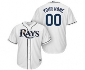 Men's Tampa Bay Rays Customized White Cool Base Custom Baseball Baseball Jersey