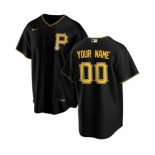 Men's Pittsburgh Pirates Alternate 2020 Baseball Custom Cool Base Jersey - Black