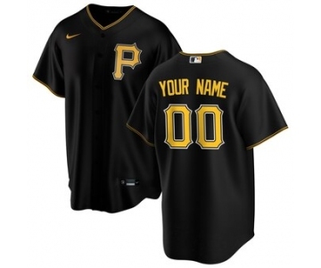 Men's Pittsburgh Pirates Alternate 2020 Baseball Custom Cool Base Jersey - Black